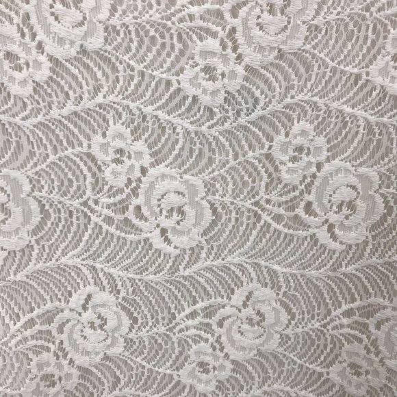 NWT Leo & Nicole Womens White Lace Scoop Neck Short Sheer Lace Sleeve Size XL - Picture 4 of 10